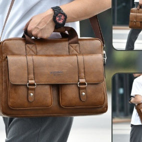 Buy Mens Business Large-Capacity ShoulderCrossbody Modern Briefcase