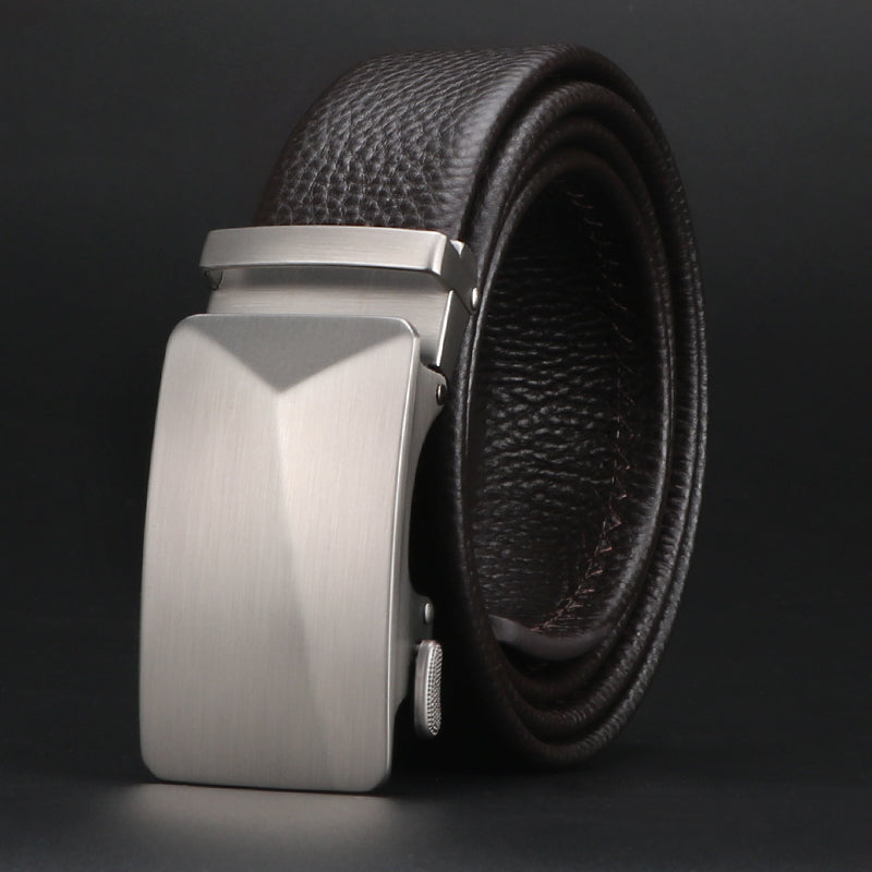 Buy Men Leather Belt with Premium Buckle for Office & Daily Wear