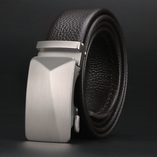 Buy Men Leather Belt with Premium Buckle for Office & Daily Wear