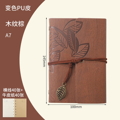 Creative Vintage Leaves Travel Diary Notebook Stationery