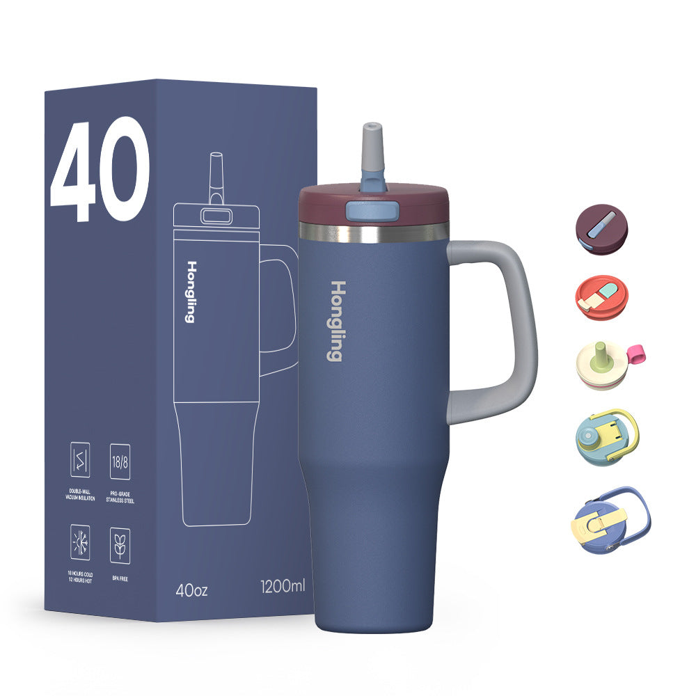 Multifunctional Stainless Steel Tumbler with Handle