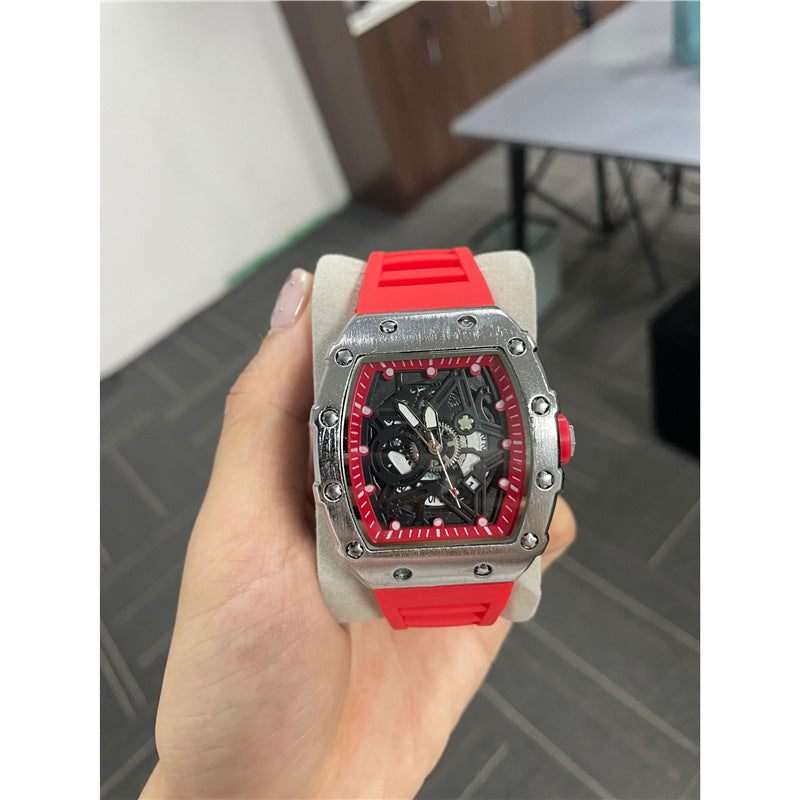 Cylindrical Men’s Watch with Luminous Quartz Movement for Men