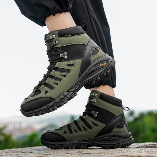 High Top Lace-Up Boots – Warm Fall & Winter Outdoor Footwear