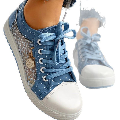 Mesh Casual Flat Canvas Shoes