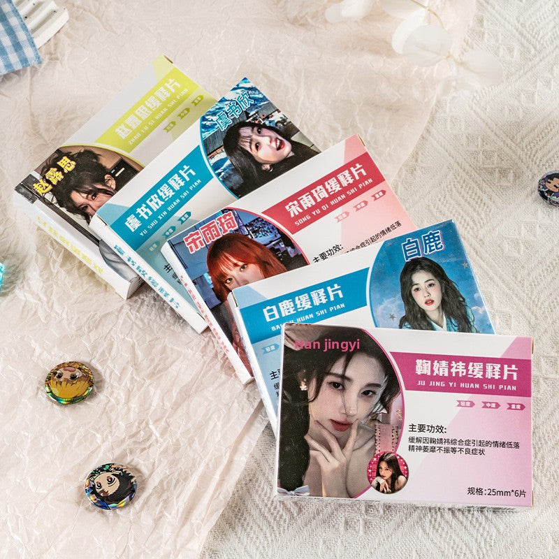 Celebrity Collectible Metal Badges