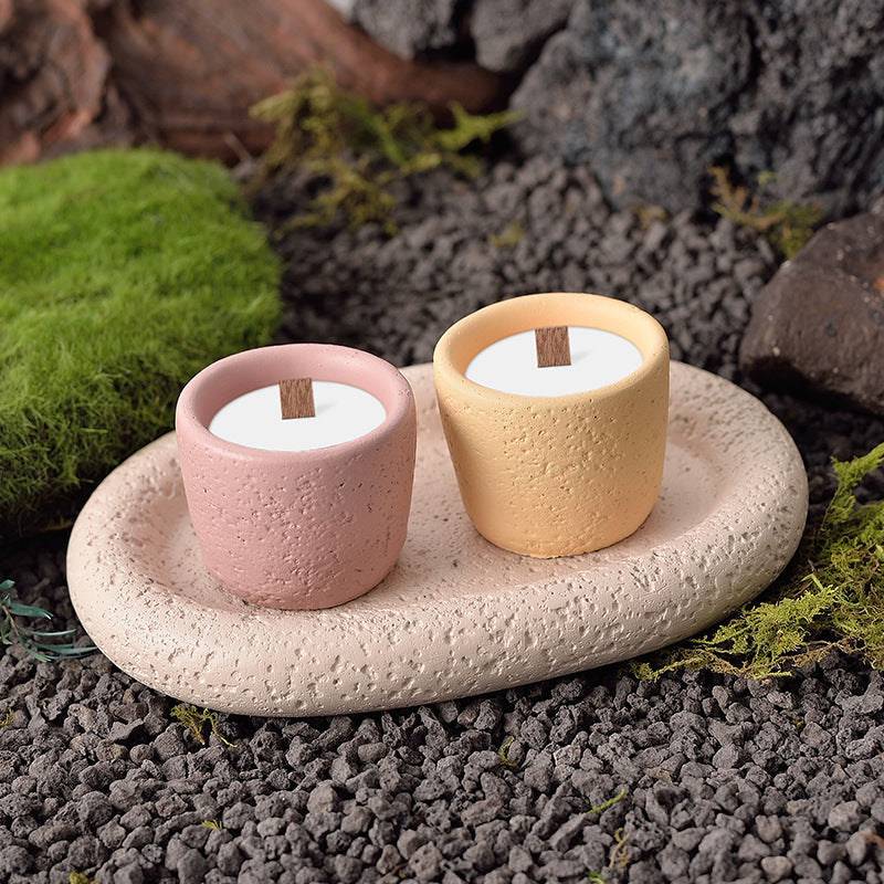 Cement Candle Holder Cup Empty Container