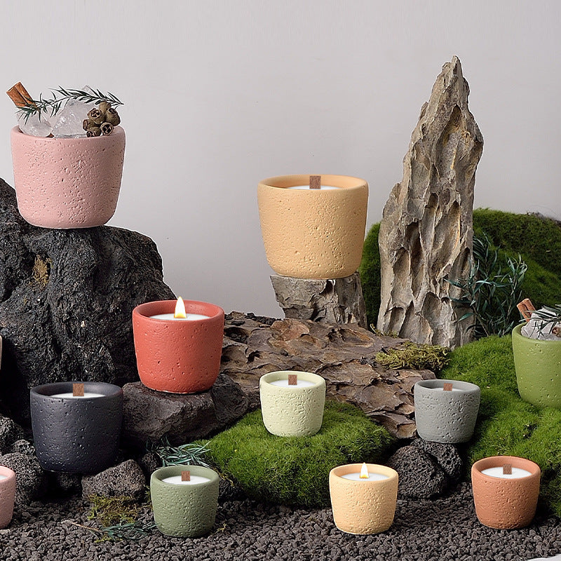Cement Candle Holder Cup Empty Container