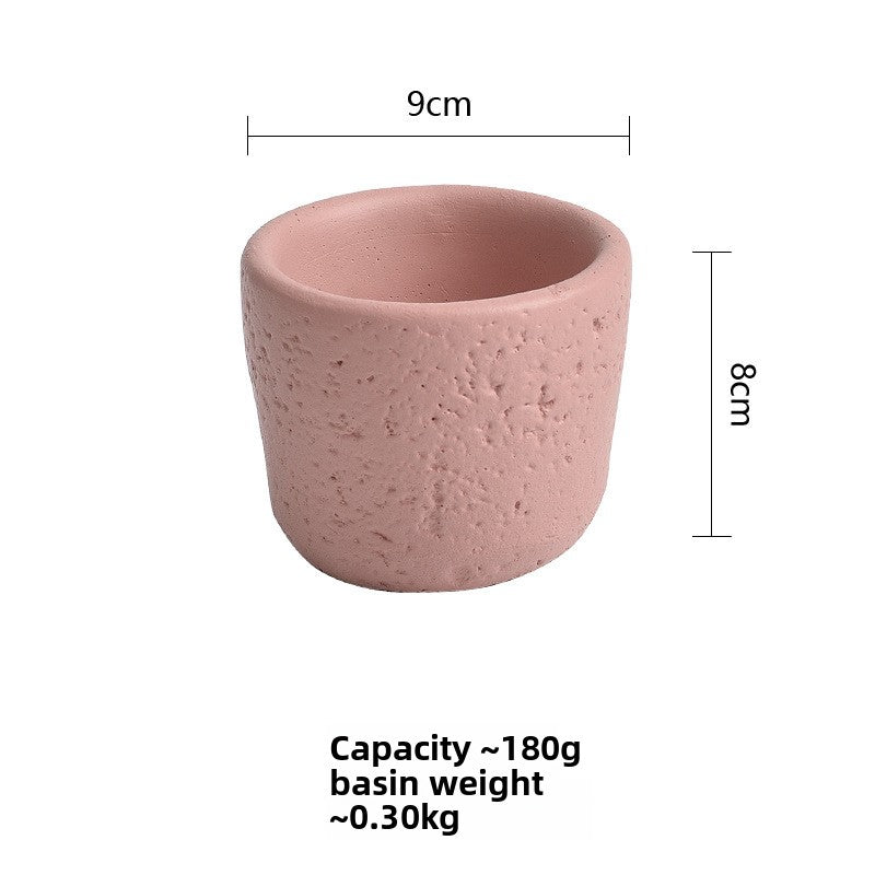 Cement Candle Holder Cup Empty Container