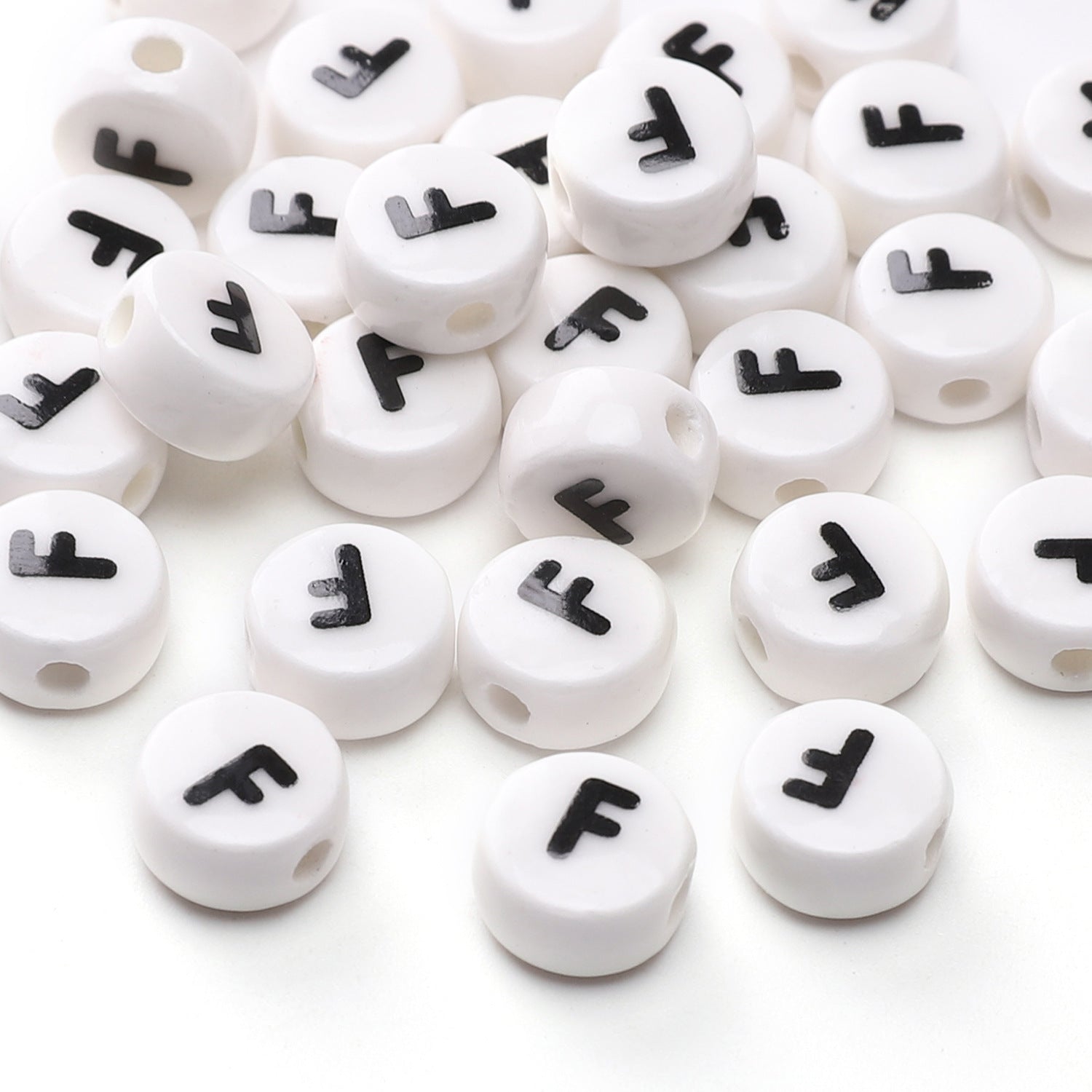 Ceramic Alphabet Beads DIY Jewelry Making