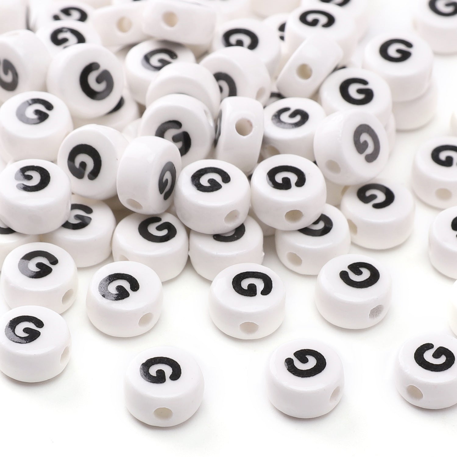 Ceramic Alphabet Beads DIY Jewelry Making