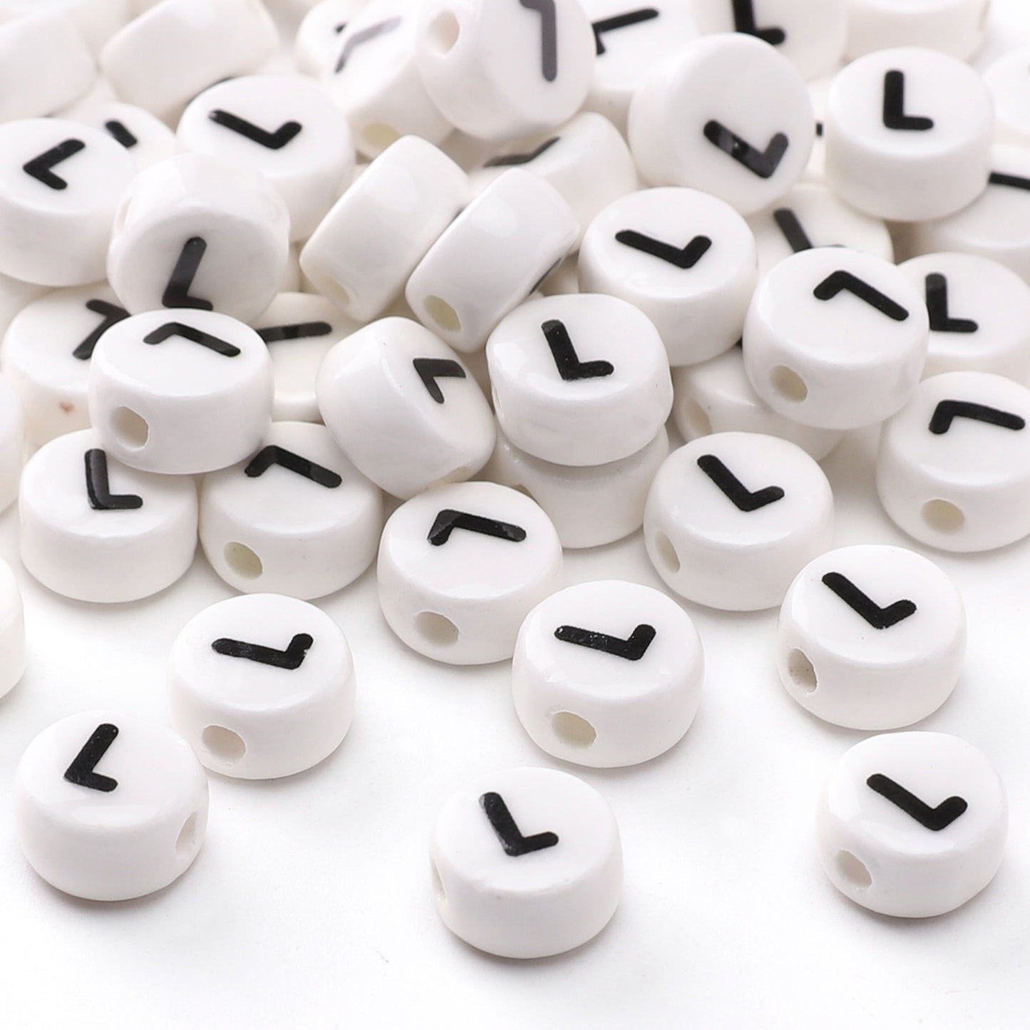 Ceramic Alphabet Beads DIY Jewelry Making