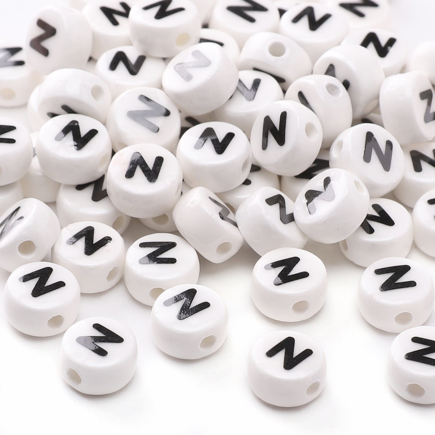 Ceramic Alphabet Beads DIY Jewelry Making