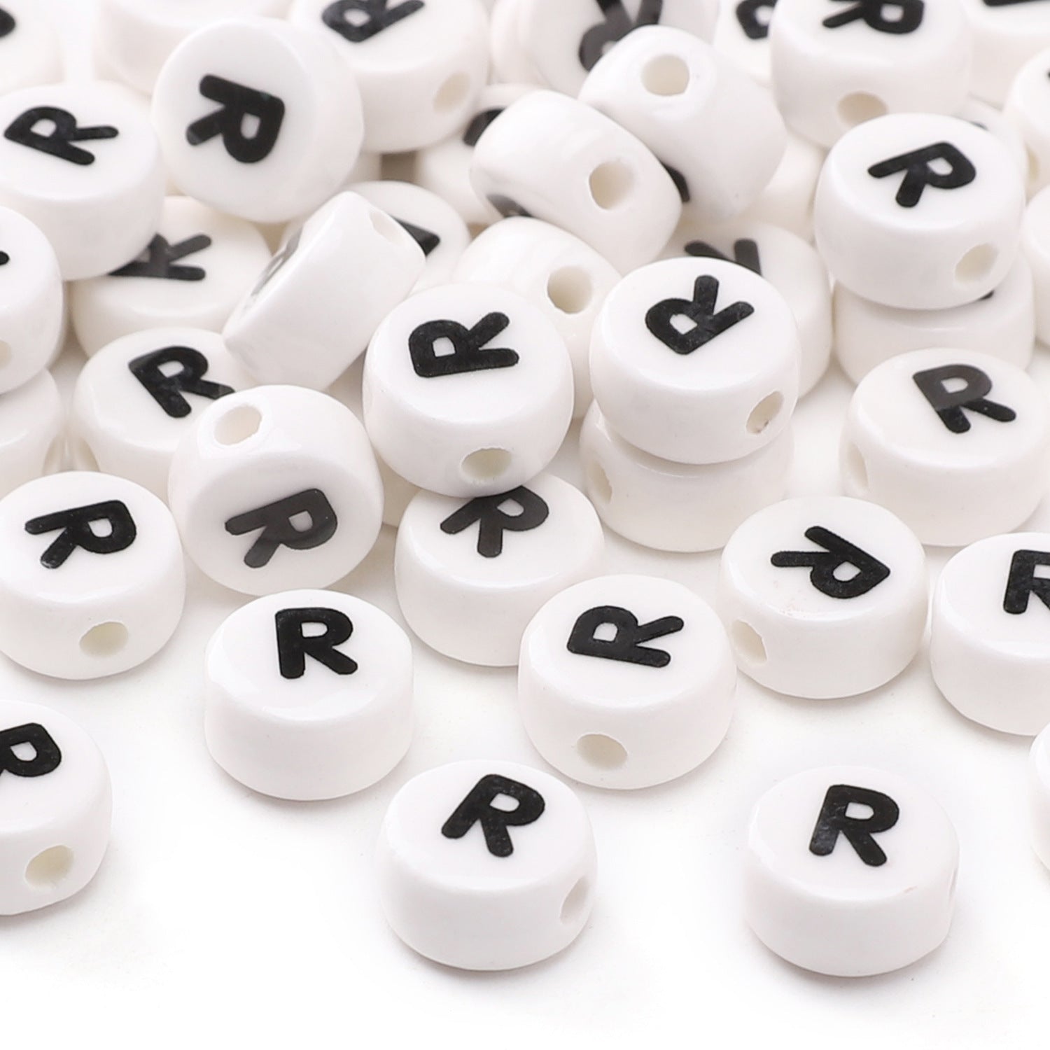 Ceramic Alphabet Beads DIY Jewelry Making