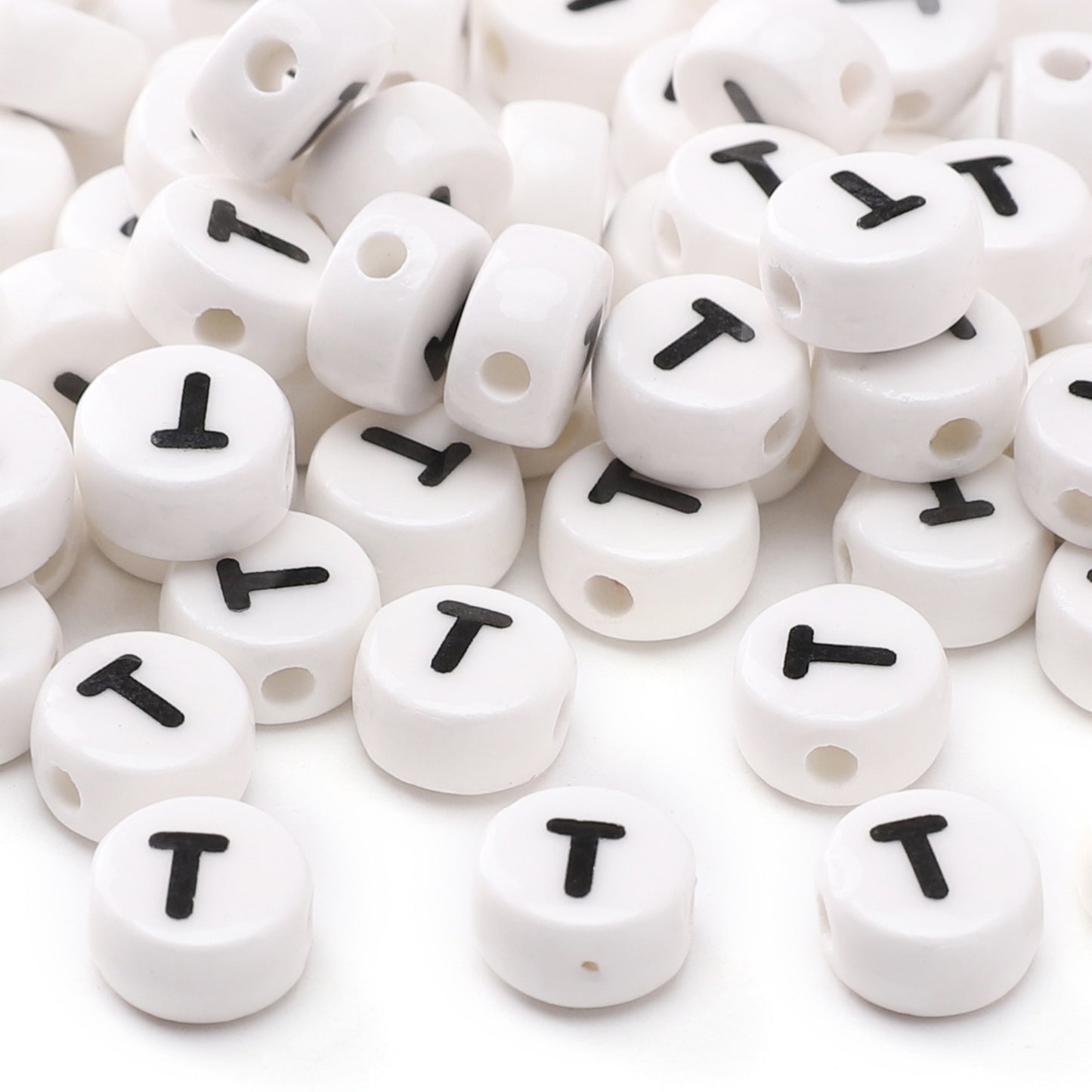 Ceramic Alphabet Beads DIY Jewelry Making