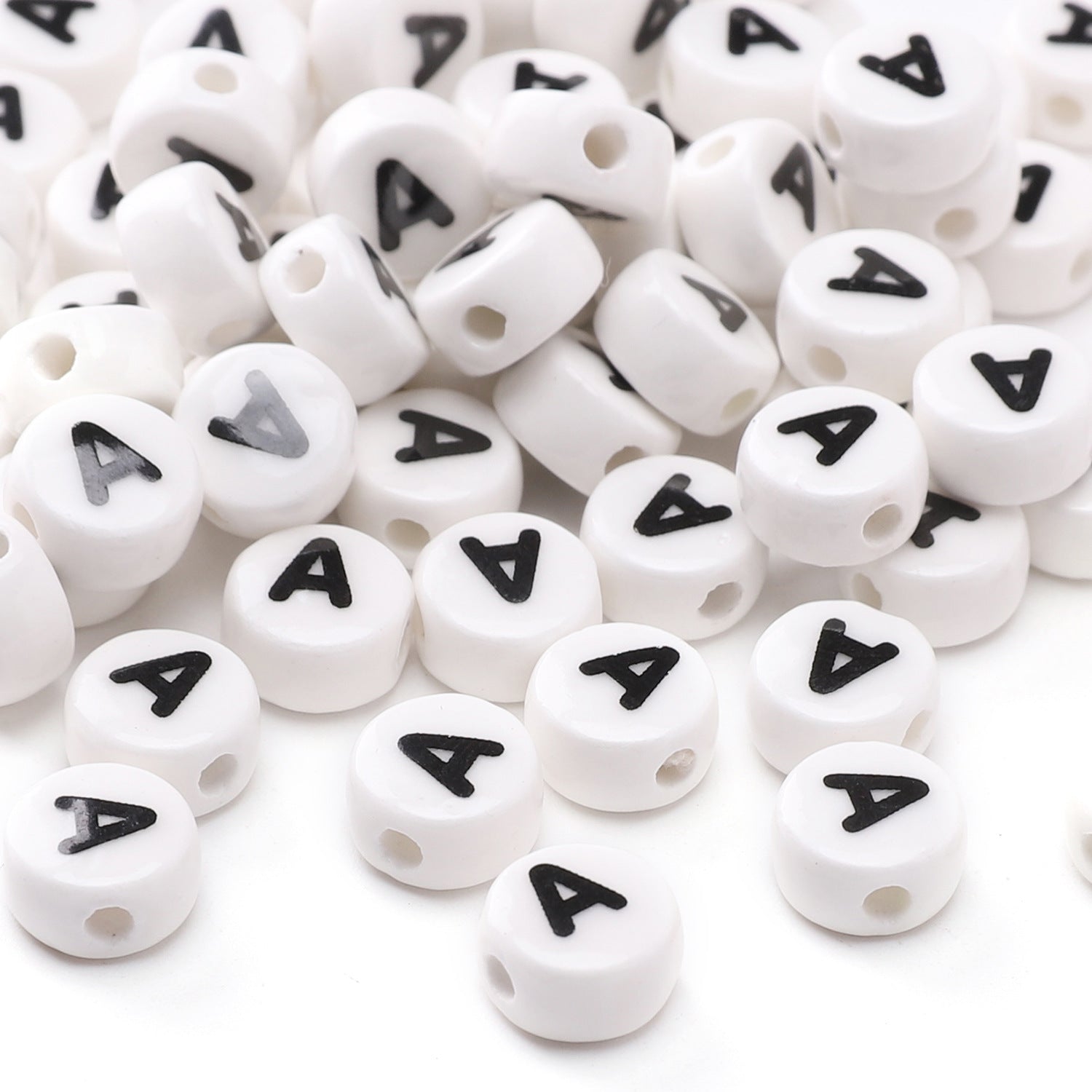 Ceramic Alphabet Beads DIY Jewelry Making