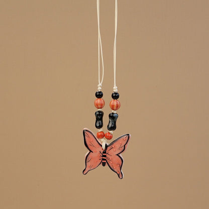 Ceramic butterfly necklace