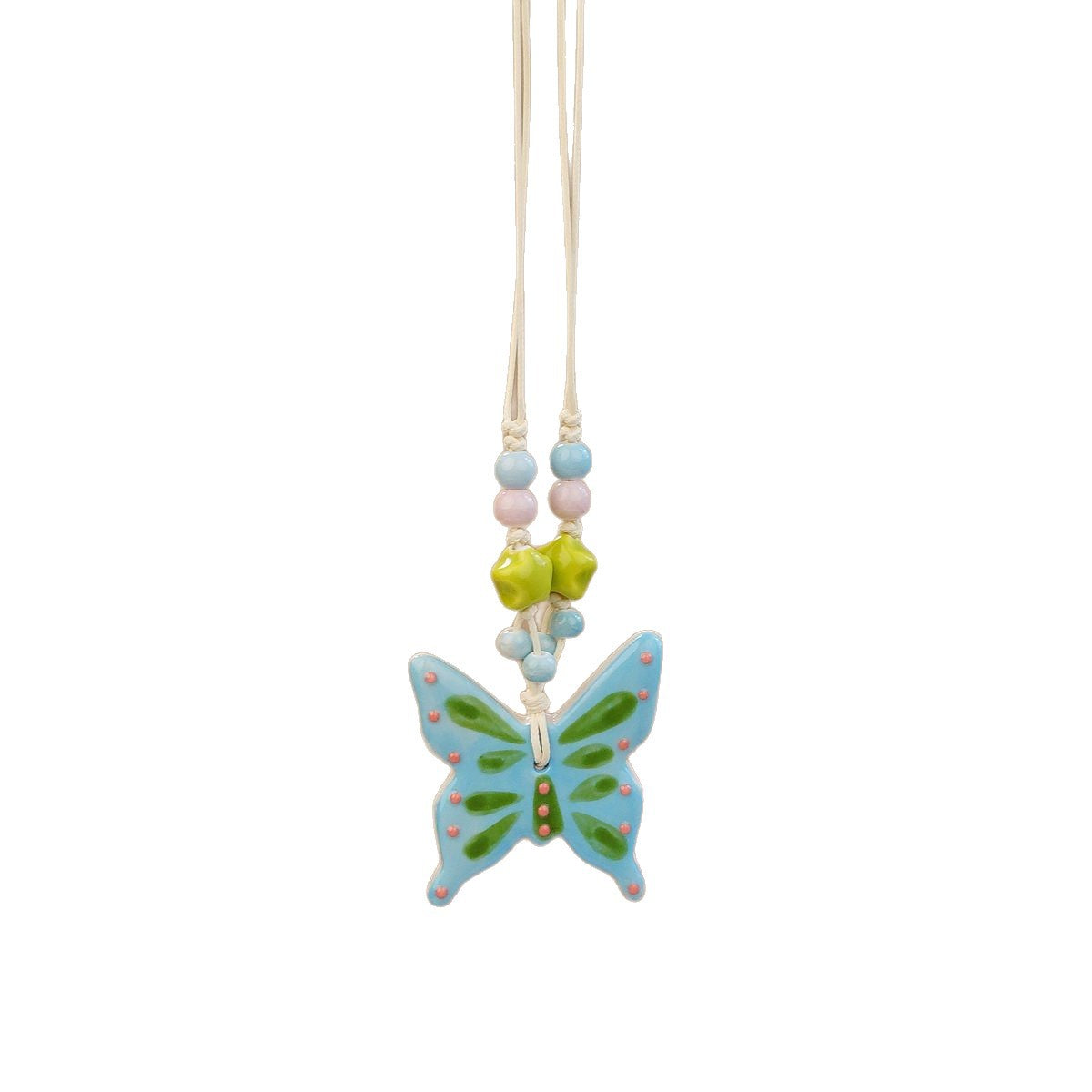 Ceramic butterfly necklace