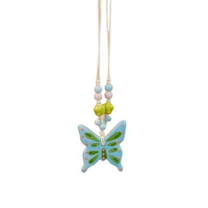 Ceramic butterfly necklace