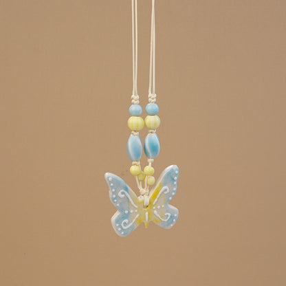 Ceramic butterfly necklace