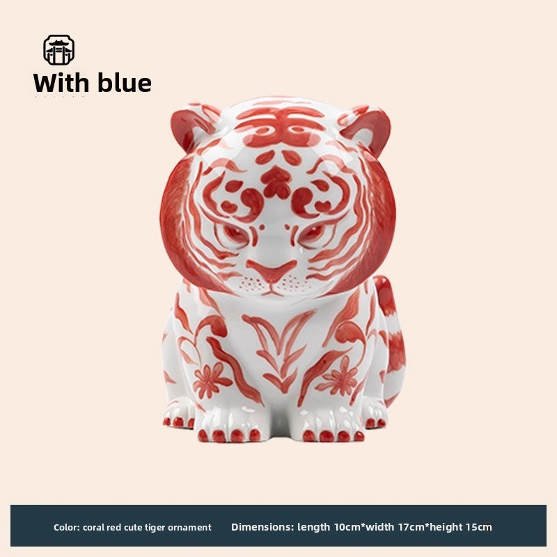 Ceramic Cartoon Tiger Zodiac Ornament