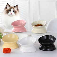 Slanted cat bowl-black
