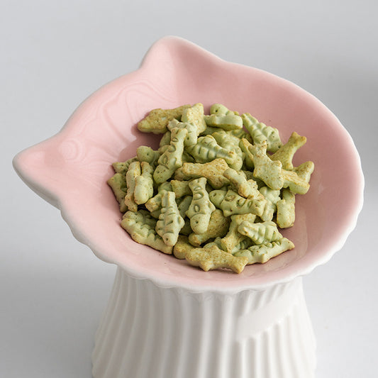 Ceramic Cat Bowl with Elevated Design