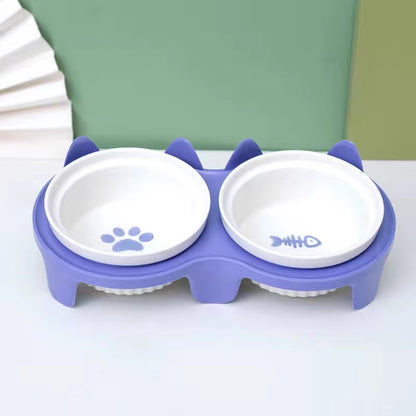 Ceramic cat food bowl