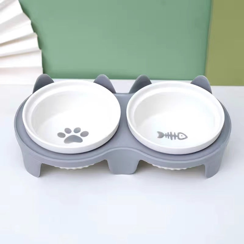 Ceramic cat food bowl
