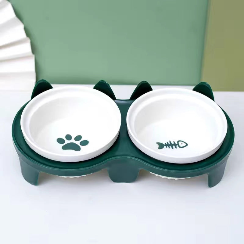 Ceramic cat food bowl