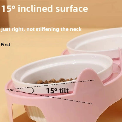 Ceramic cat food bowl