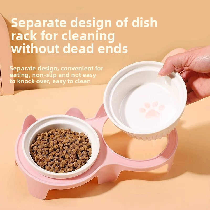 Ceramic cat food bowl