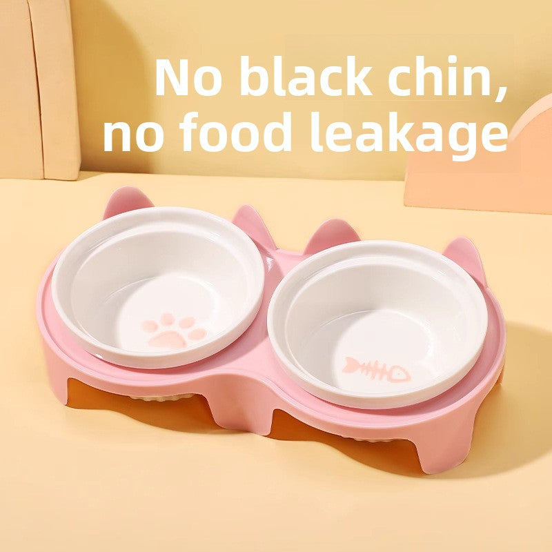 Ceramic cat food bowl