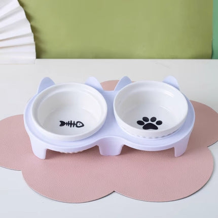 Ceramic cat food bowl