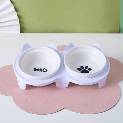 Ceramic cat food bowl