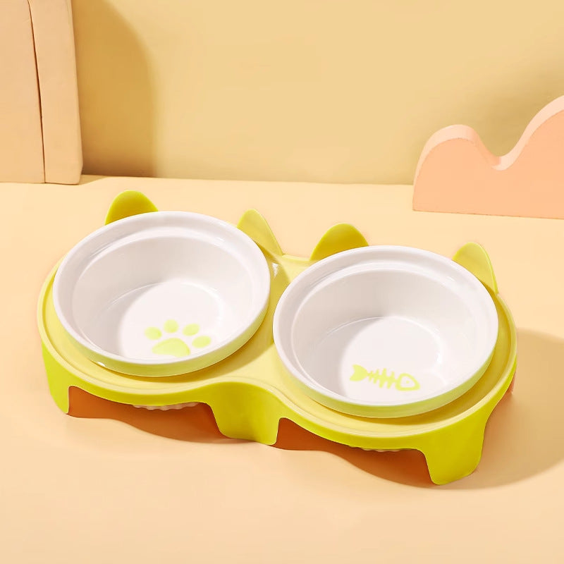 Ceramic cat food bowl