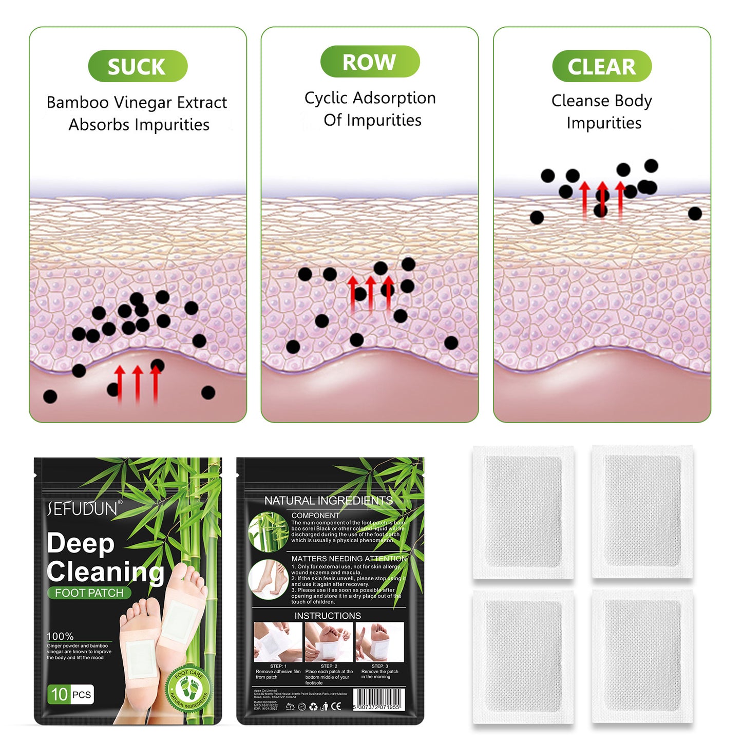 Ceramic charcoal foot pad
