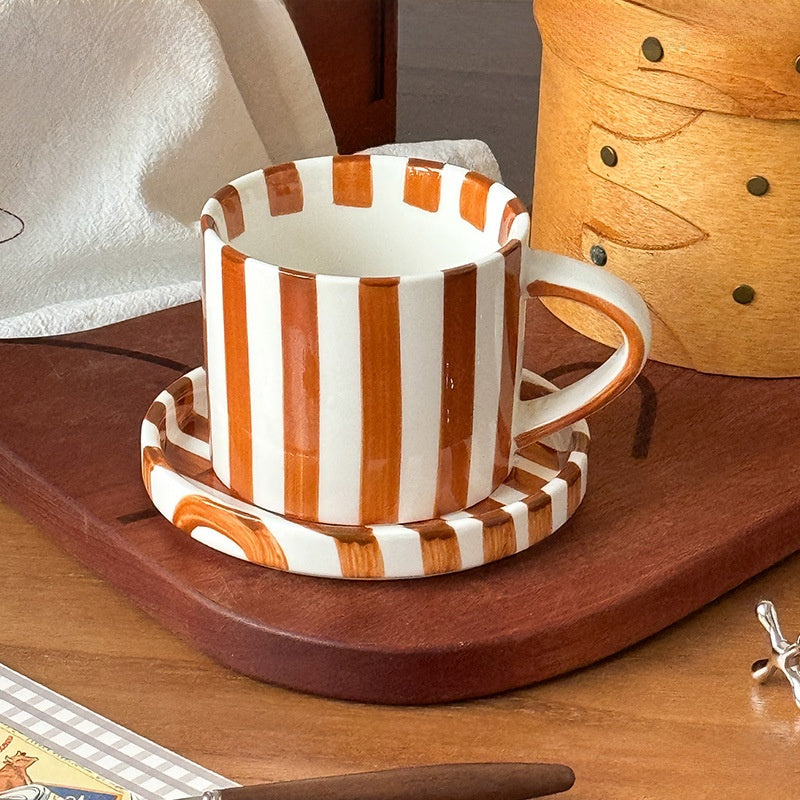 Ceramic Coffee Cup and Saucer Set