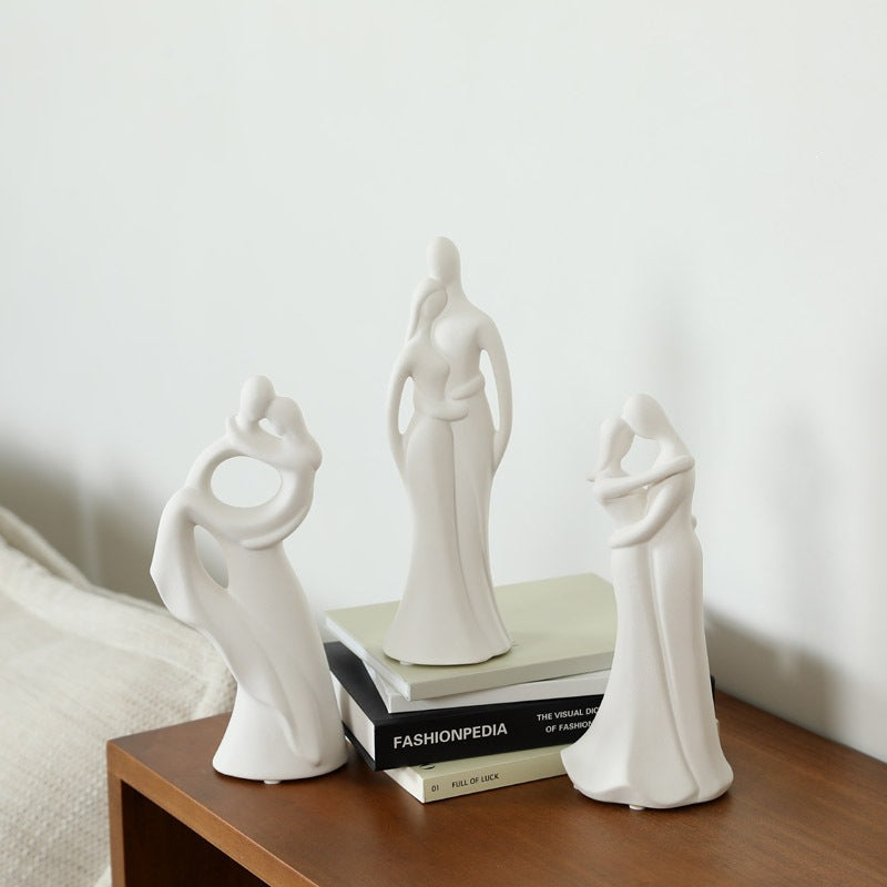 Ceramic Couple Figurines Home Decor