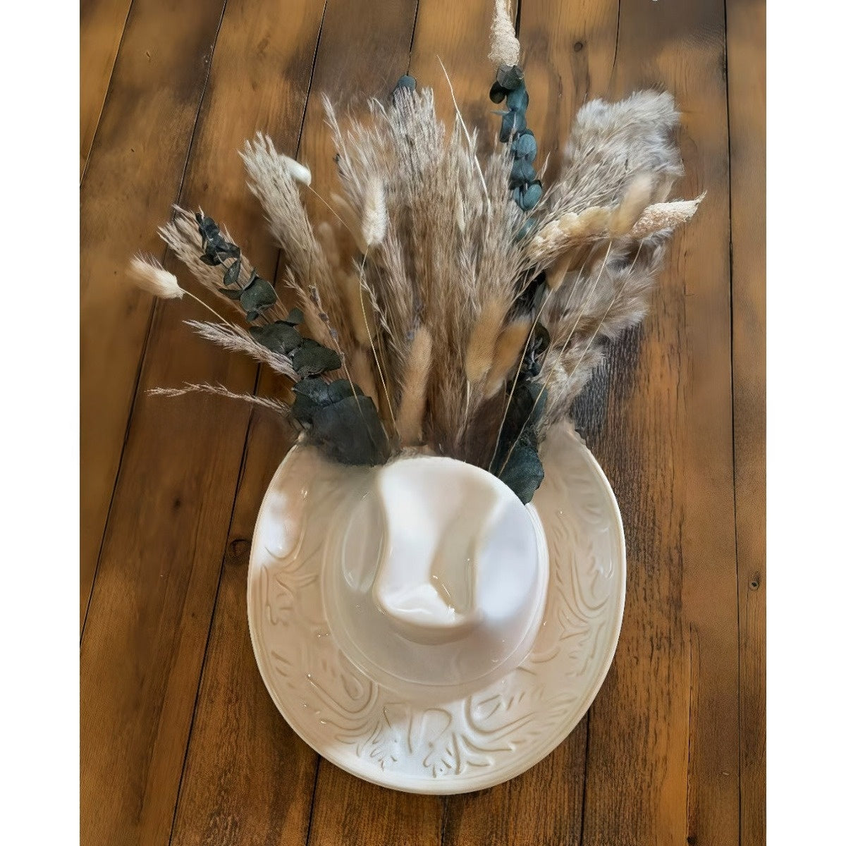 Ceramic cowboy hat infusion bottle