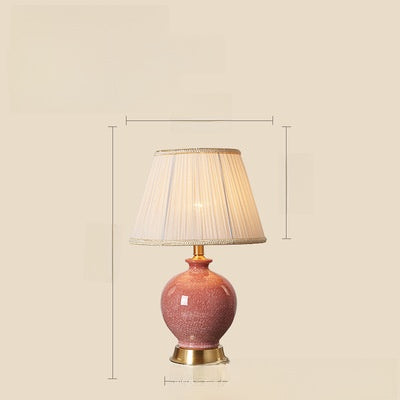 Ceramic Desk Lamp with Copper Base