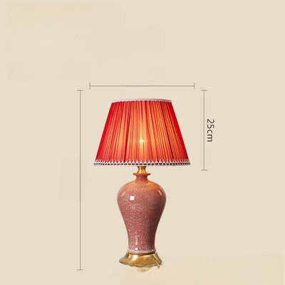Ceramic Desk Lamp with Copper Base