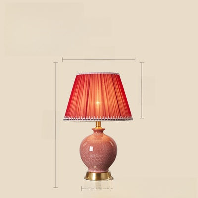 Ceramic Desk Lamp with Copper Base
