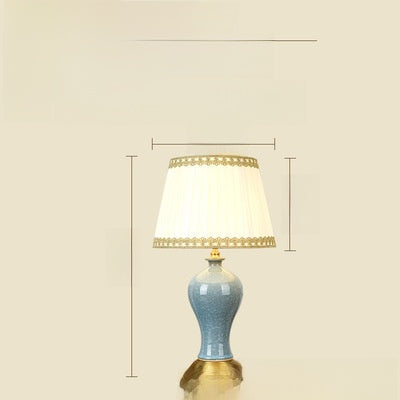 Ceramic Desk Lamp with Copper Base