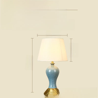 Ceramic Desk Lamp with Copper Base