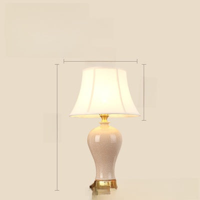 Ceramic Desk Lamp with Copper Base