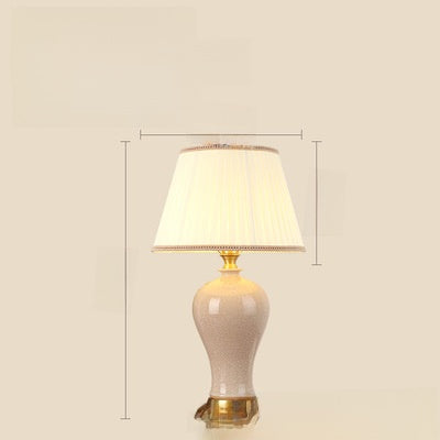 Ceramic Desk Lamp with Copper Base