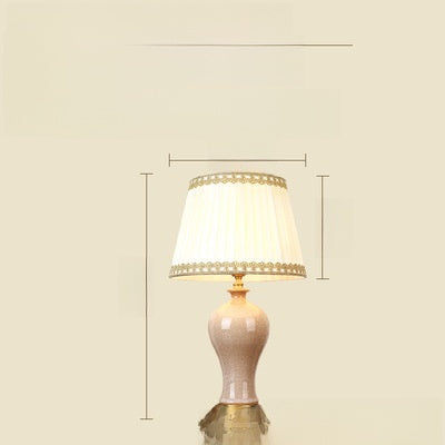 Ceramic Desk Lamp with Copper Base