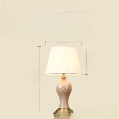 Ceramic Desk Lamp with Copper Base