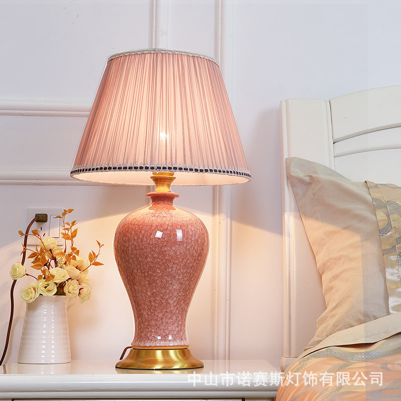 Ceramic Desk Lamp with Copper Base
