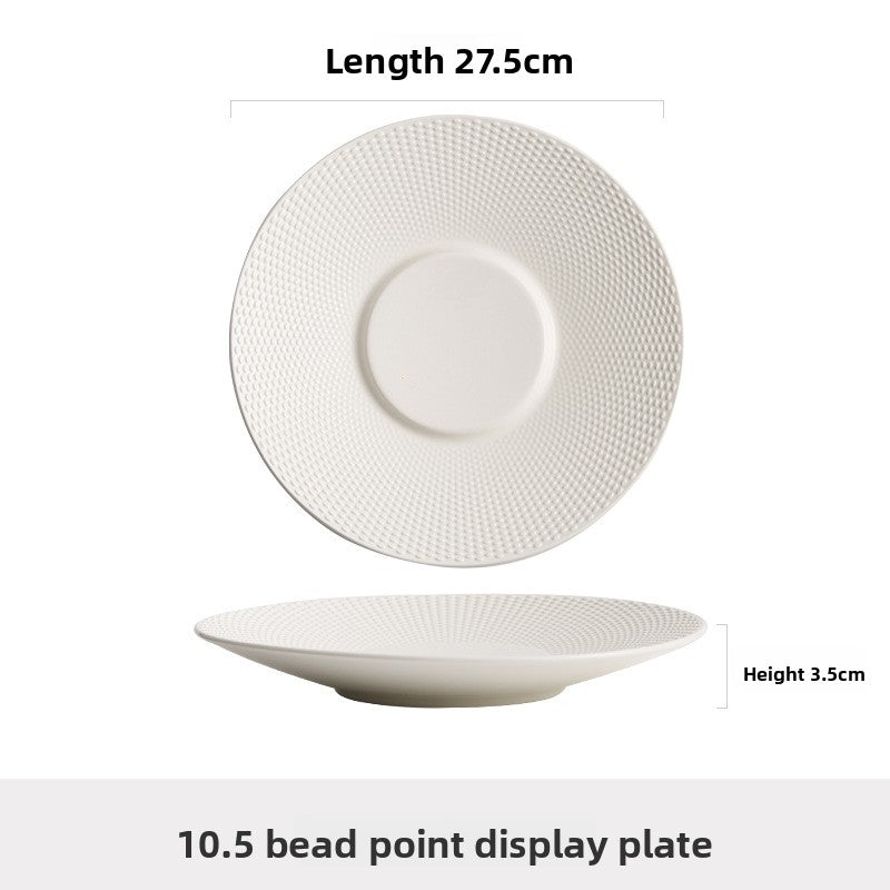 Ceramic Dinner Plate Embossed Design